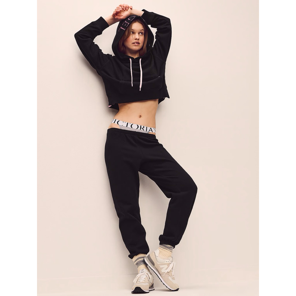 ANGEL ESSENTIALS Vintage Fleece Popover Slit Hoodie