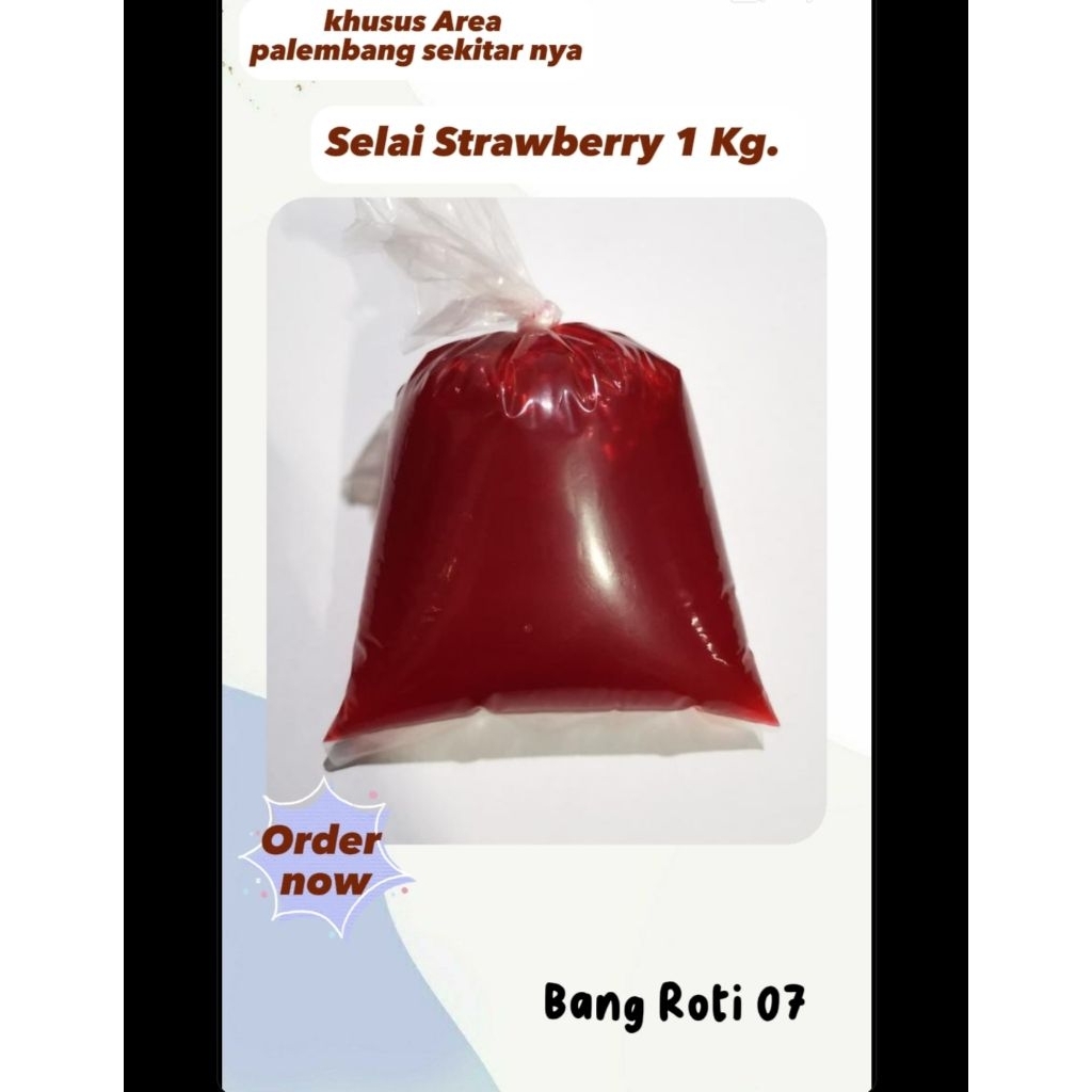 SELAI KILOAN | SELAI Strawberry 1 Kg.-  Cocok sebagai Olesan/Isian Pada Roti maupun Martabak