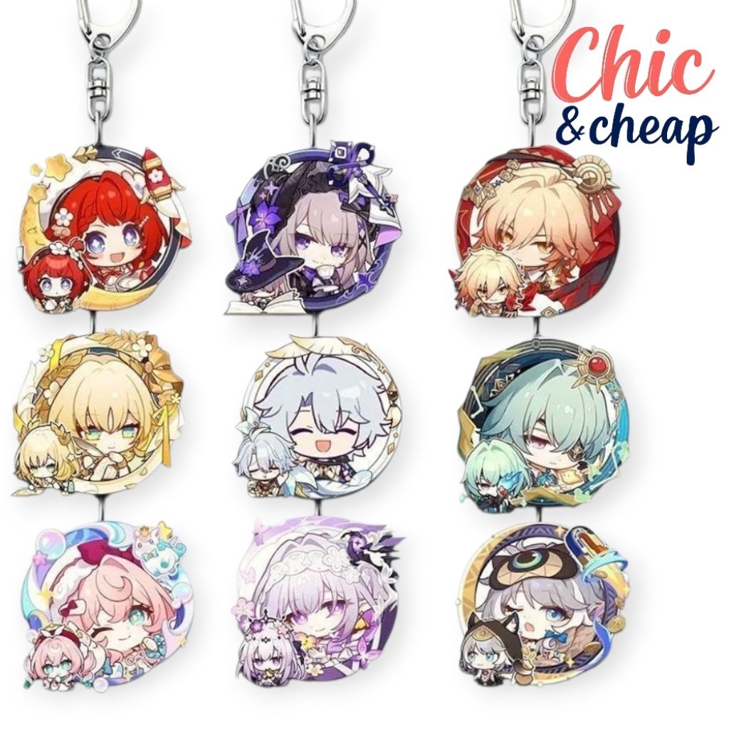 CnC Honkai Star Rail Keychain HSR Amphoreus Penacony Phainon Acheron Firefly Cyrene