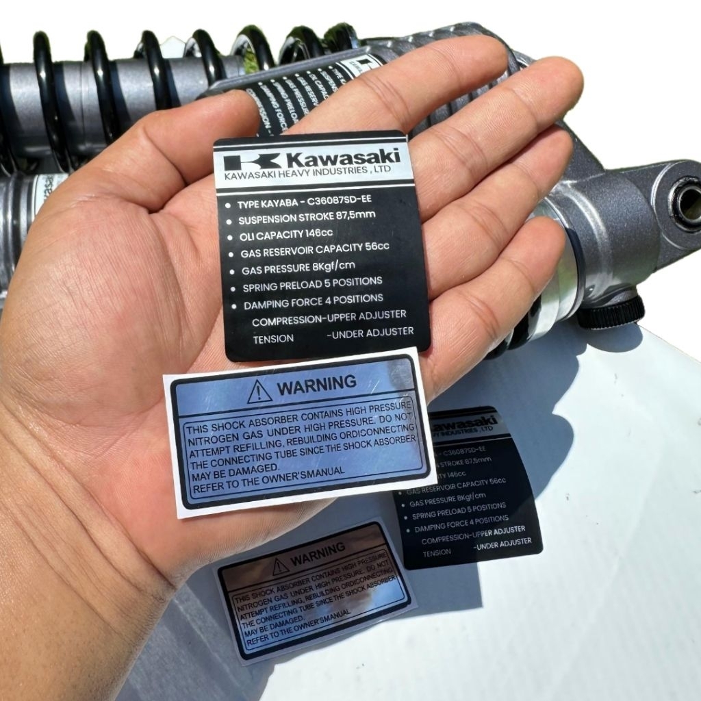 STIKER SKOK ZEPHYR 400CC STIKER SHOCK KAWASAKI KYB ZEPHYR 500CC DITEL ORIGINAL