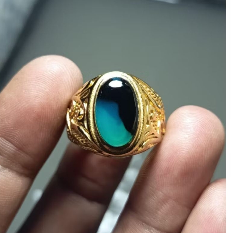batu akik bacan doko majiko kristal coklat size 9