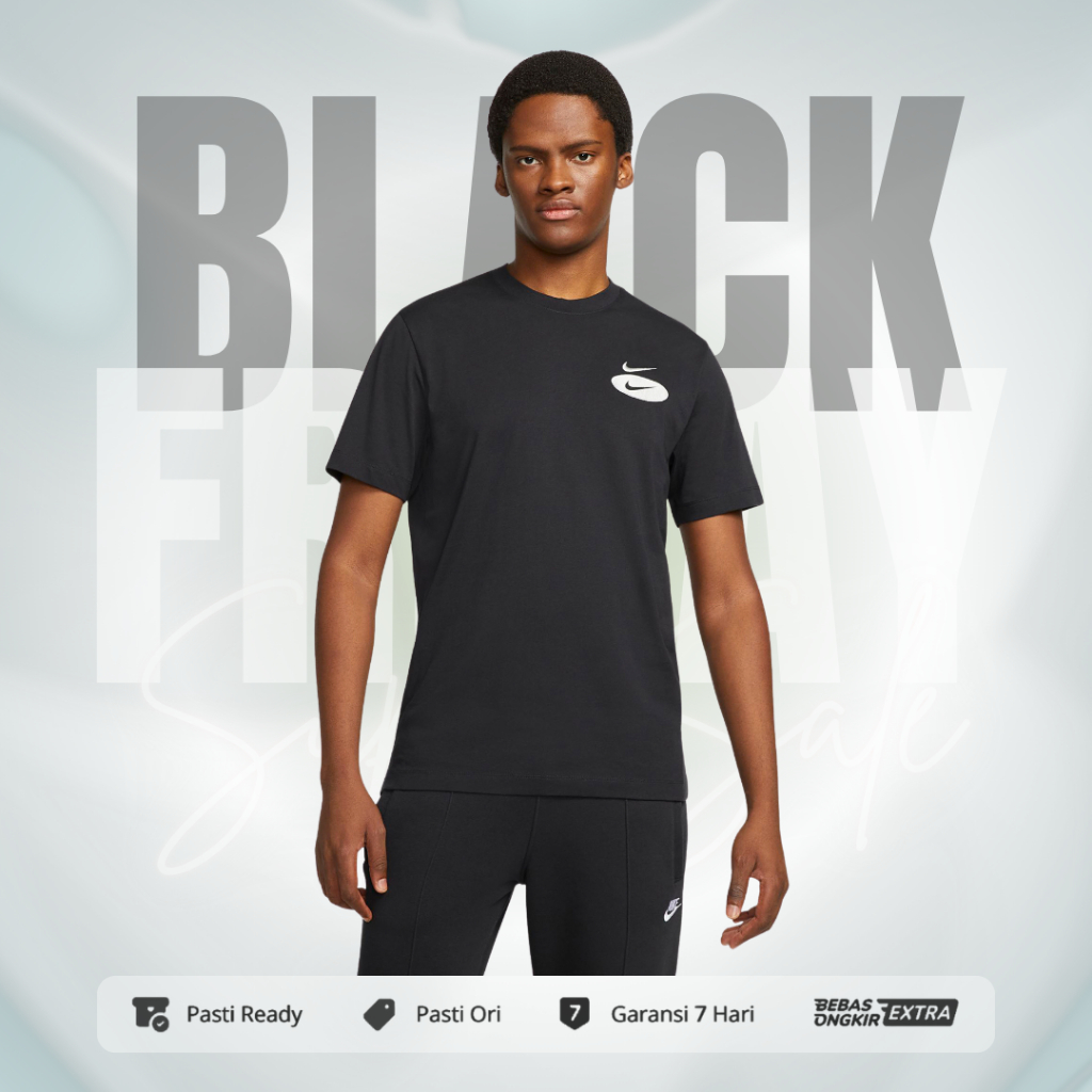 Kaos Nike Original Pria Sportswear Core Essential+ - Hitam