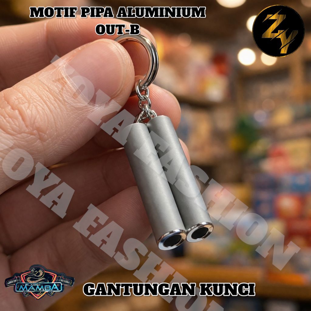 Gantungan Kunci / Ganci motif Pipa Almunium Out-B P377/P355/M2000