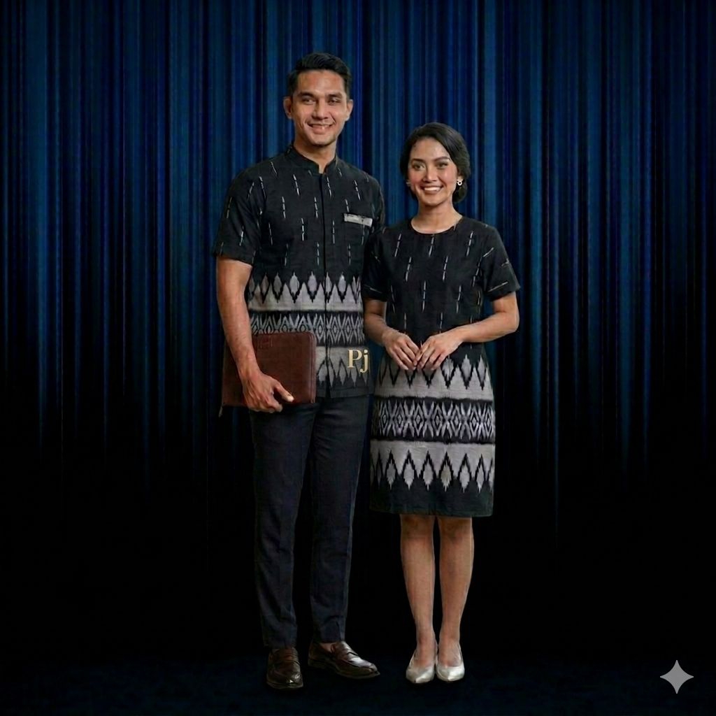 Couple Dress Batik Modern Harga sepasang Motif Kopri Merahbaju couple dress batik korean style pres 
