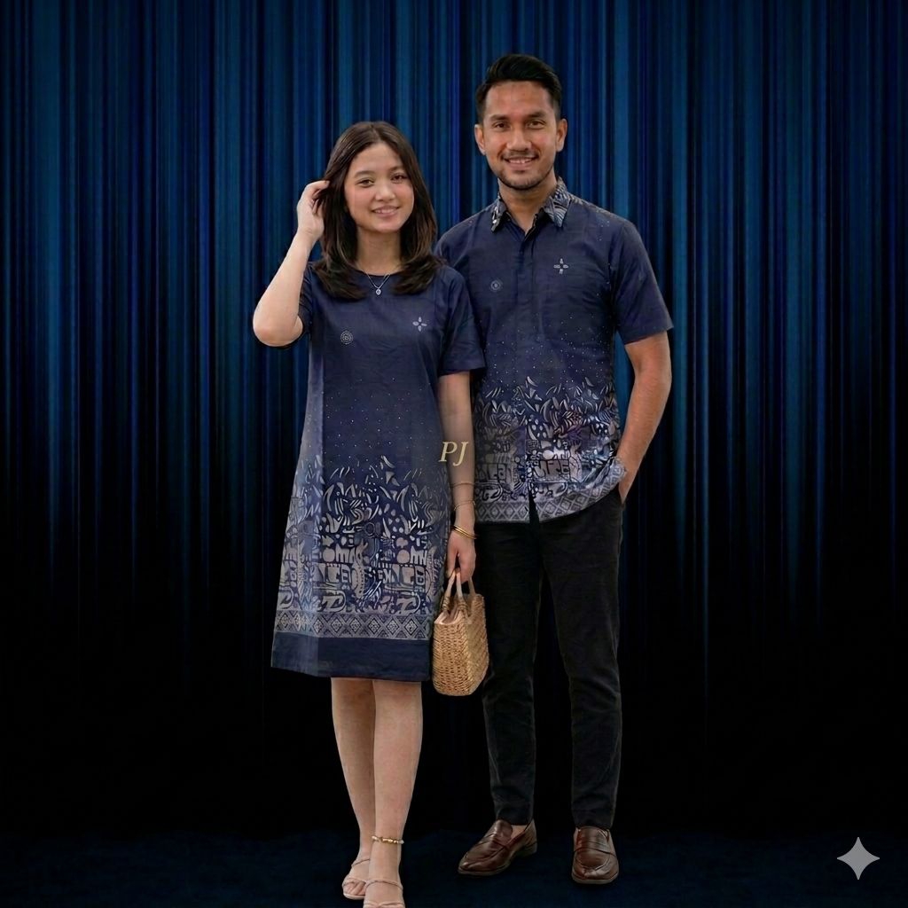 Couple Dress Batik Modern Harga sepasang Motif Kopri Merahbaju couple dress batik korean style pres 