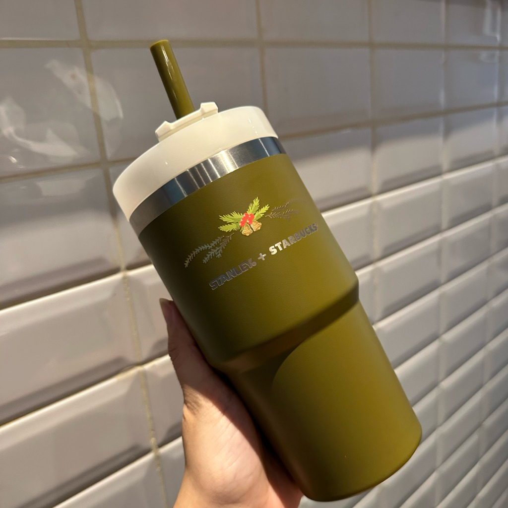 NEW Tumbler Starbucks x Stanley Quencher 20oz Green Pistachio Stainless Steel Original Starbucks