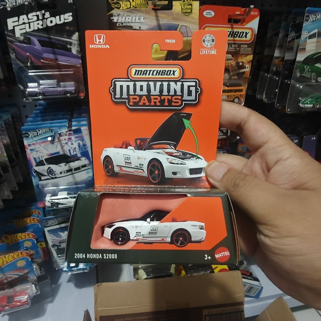 Matchbox Moving Part Honda S2000 Putih