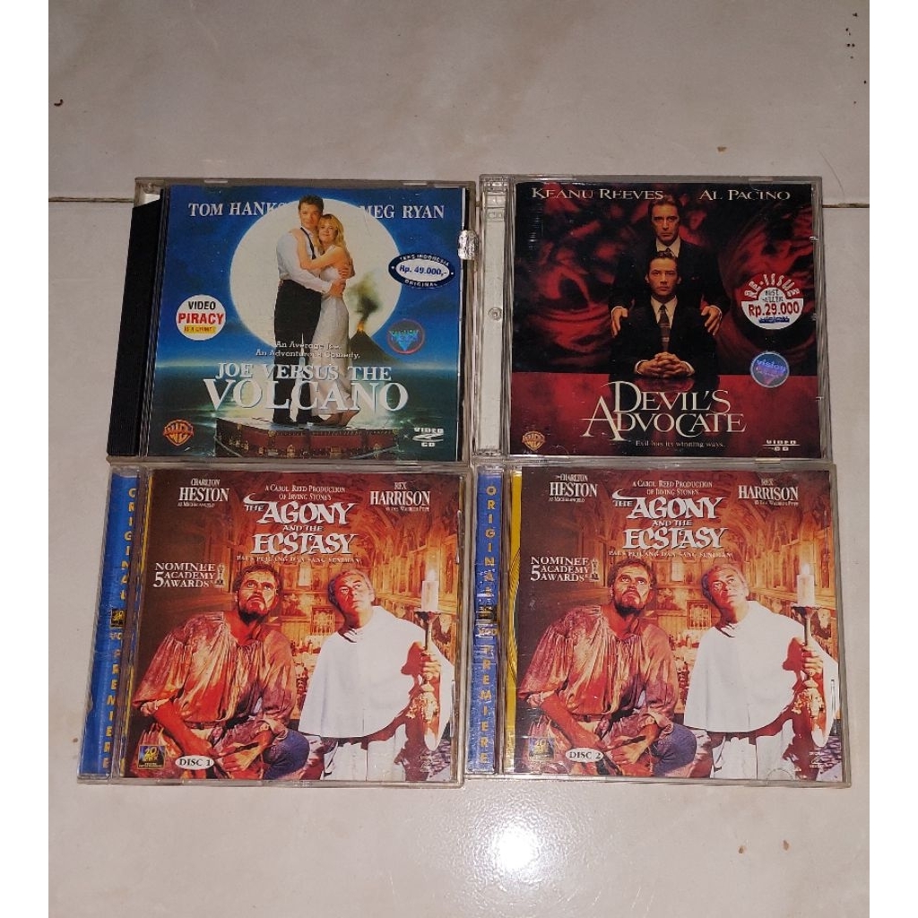 vcd JOE VERSUS THE VOLCANO / DEVIL'S ADVOCATE / THE AGONY AND THE ... 1 / THE AGONY AND THE ... 2