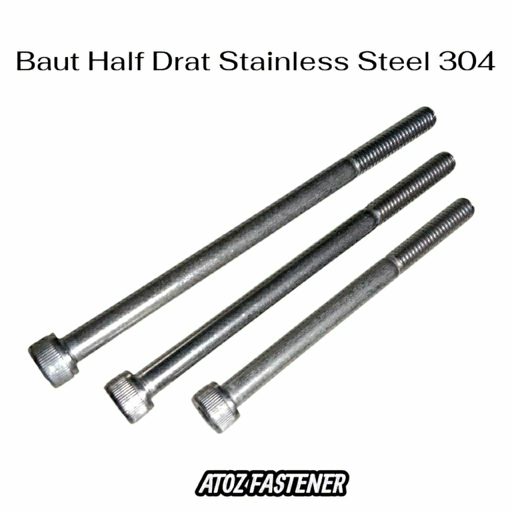 Baut L Half Drat M8 X 60 Stainless Steel 304 A2-70.  Kunci L6
