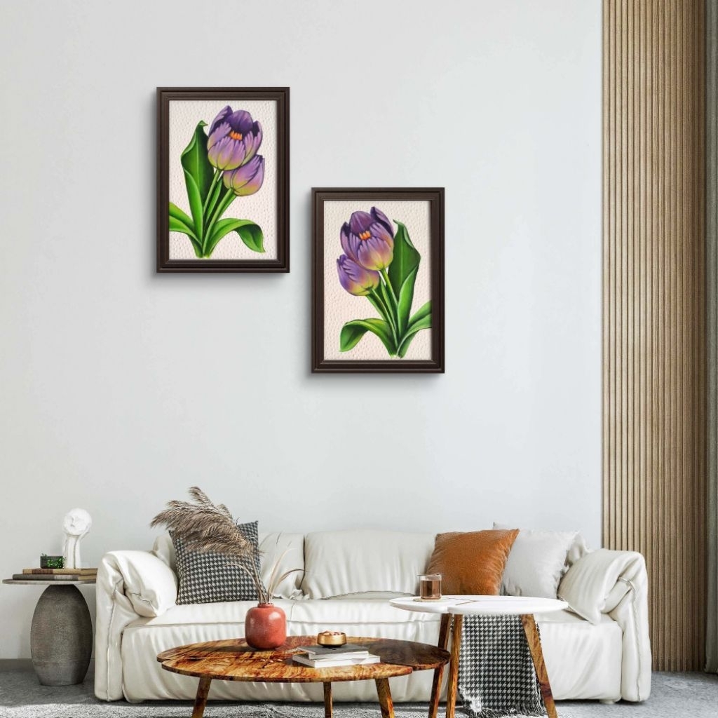 Lukisan Souvenir Bunga Tulip