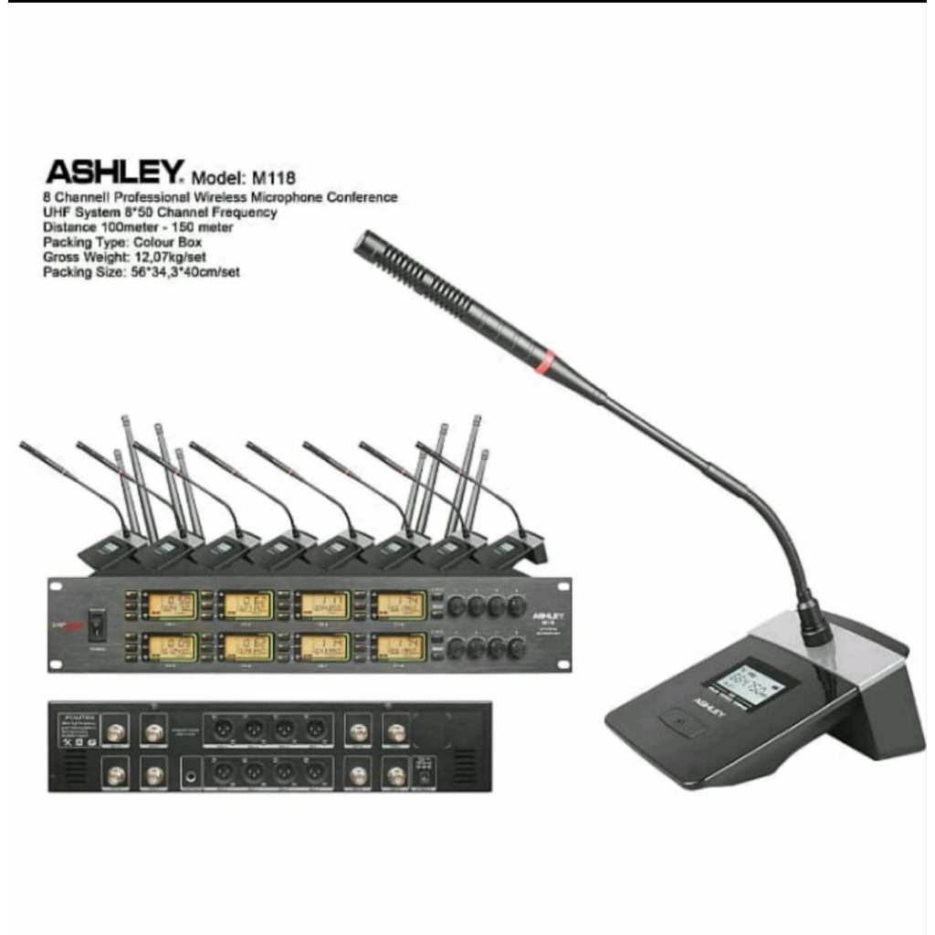 Mic Wireless Gooseneck Conference Ashley M118 M118 Original