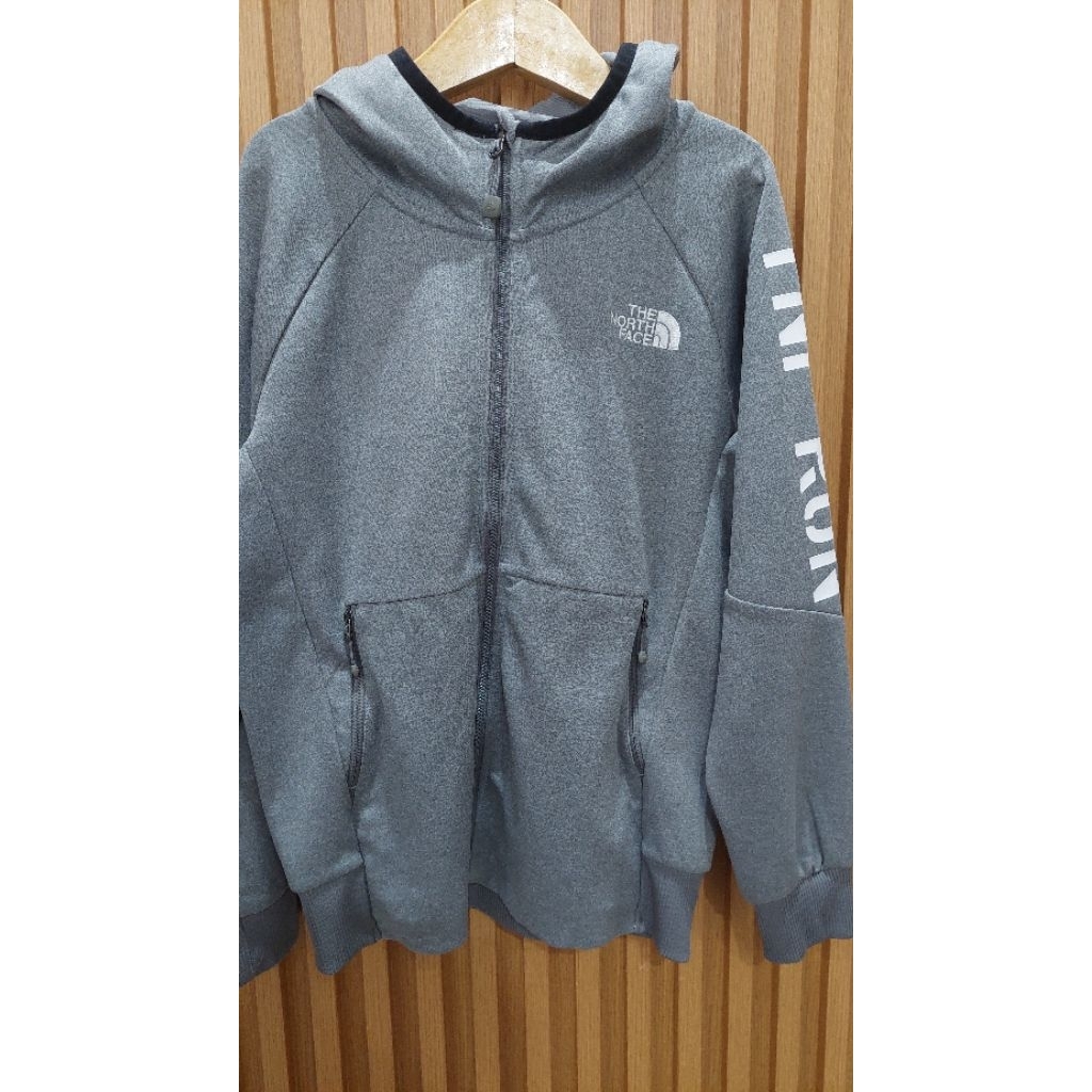 Jaket hoodie TNF kids size on tag 140 lebar 45cm panjang 54cm