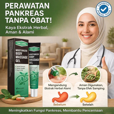 20g Gel Penunjang Keseimbangan Gula Darah Moisturizer Body Massage Gel Perawatan Harian Herbal Alami