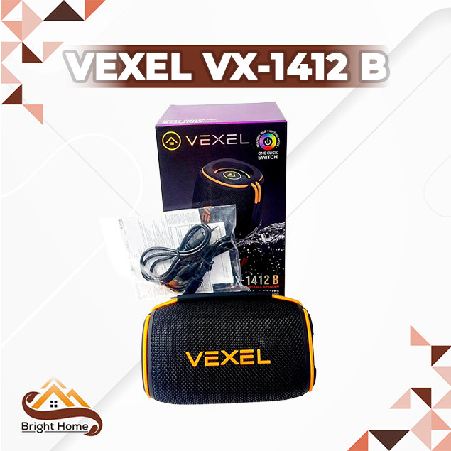 Speaker Bluetooth Vexel VX-1412B IPX6 Waterproof Anti Air Bass Boost RGB LED