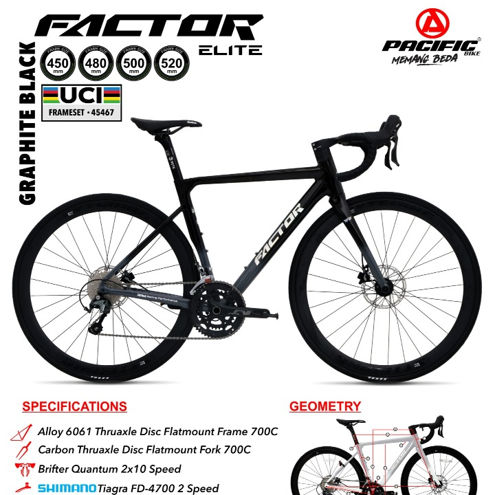 Sepeda Balap Roadbike PACIFIC PARADOX RS / SPRINTER 5.0 / TRACTOR 2.0 / POLICE TORONTO EFG 700C PROM