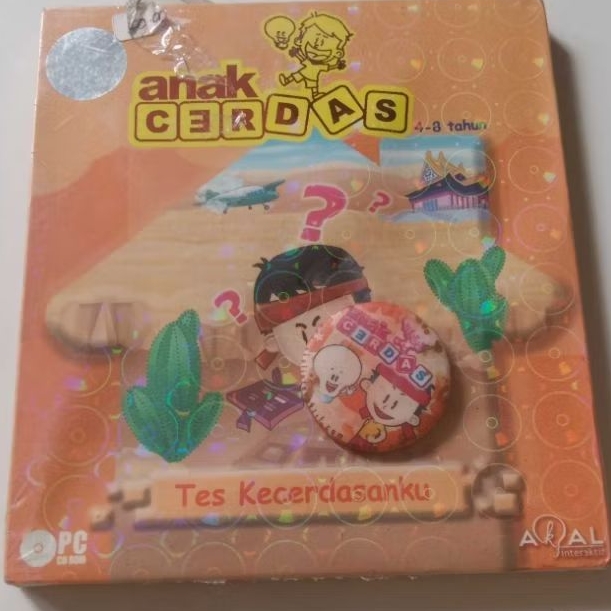 PC CD Room / VCD Original ANAK CERDAS - TES KECERDASAN - AKAL INTERAKTIF + PIN SEGEL