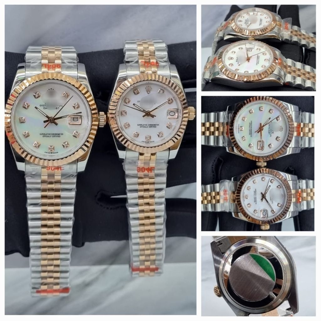 JAM TANGAN CEWEK/COWOK RANTAI DATEJUST AUTOMATIC