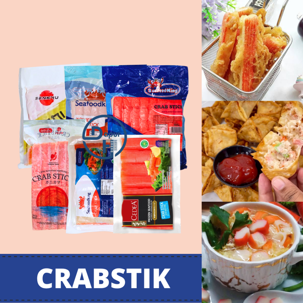 CRABSTICK KANI Suwir & Solid 500 g Halal // Takumi Seafoodking Sankyu Cedea // Crab Stick for Kani S