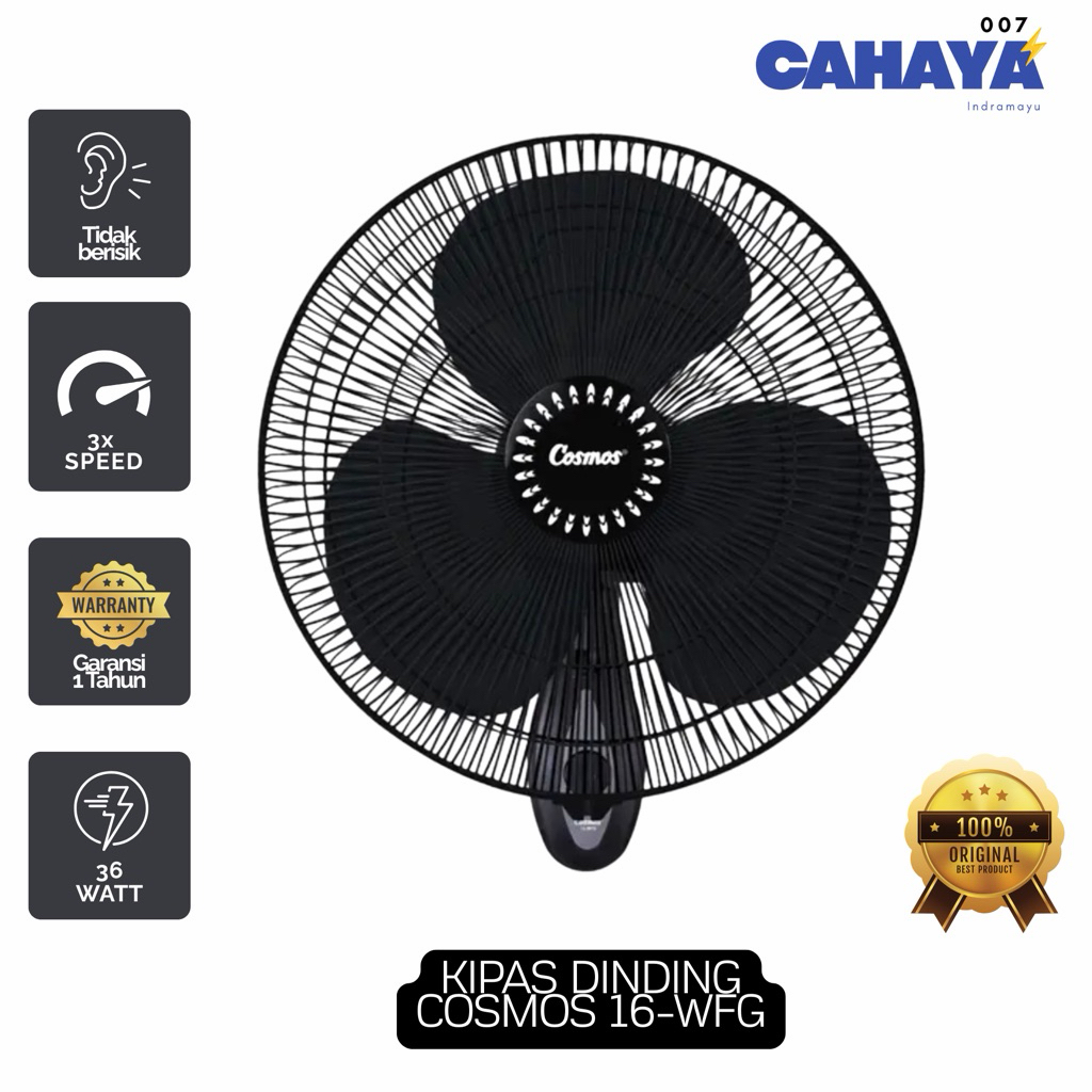 COSMOS 16-WFG — Kipas Dinding Cosmos ukuran 16 inch — WALL FAN COSMOS 16-WFG