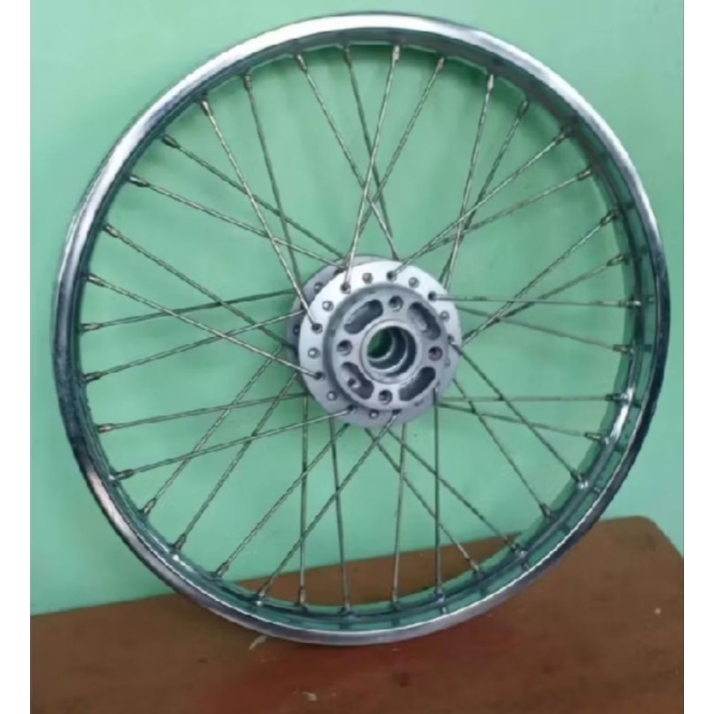 Velg pelek jari-jari depan siap pakai buat motor Honda Supra fit New Supra x Lama grand prima legend