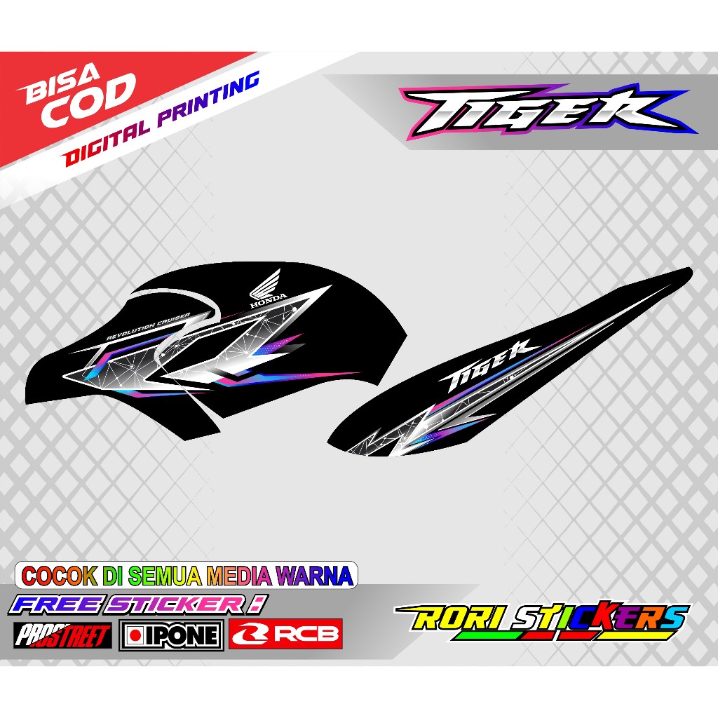 STRIPING VARIASI HONDA TIGER REVO / STICKER LIST VARIASI MOTOR TIGER REVO