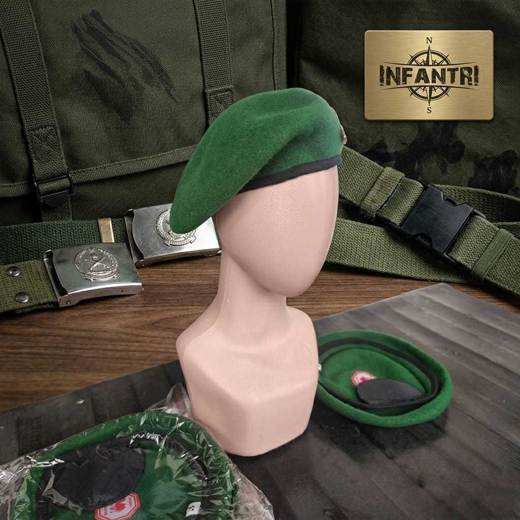 BARET SPECIAL INFANTRI (hijau muda) dan RAIDER (hijau tua) TNI AD