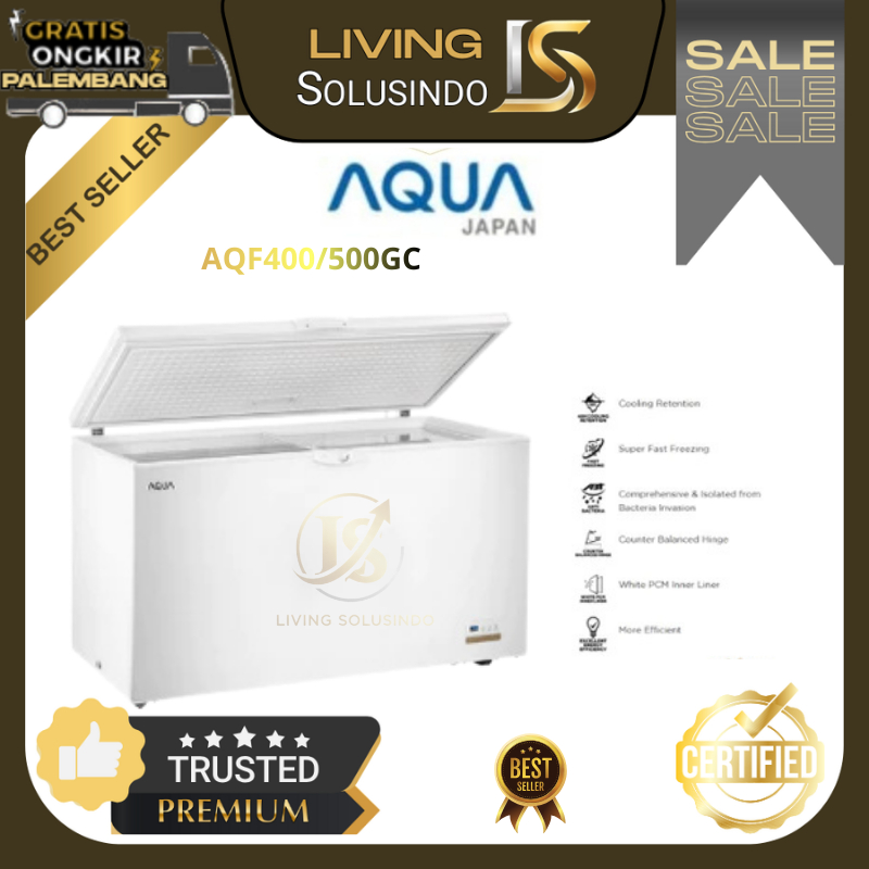 Chest Freezer Aqua AQF400GC / AQF500GC / AQF600GC Freezer Box Lemari Pembeku Aqua