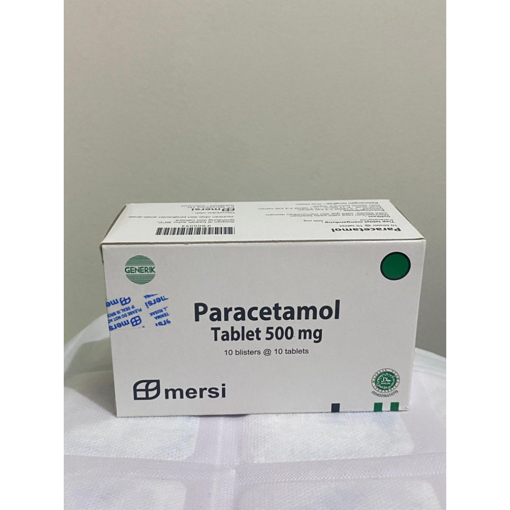 Paracetamol box 100 tablet mersi