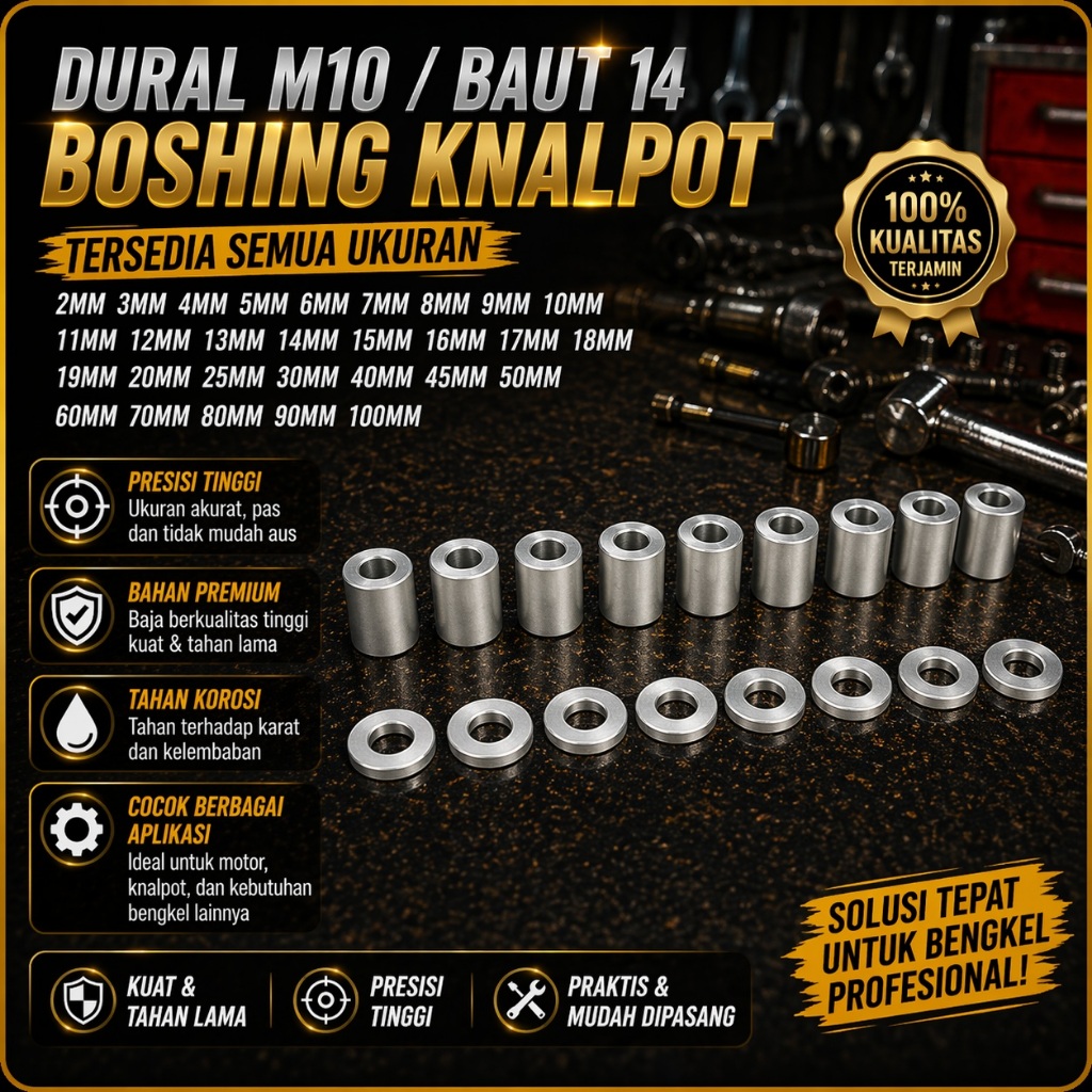Dural M 10 Bosh Ring Stainless M10 Baut 14 Universal
