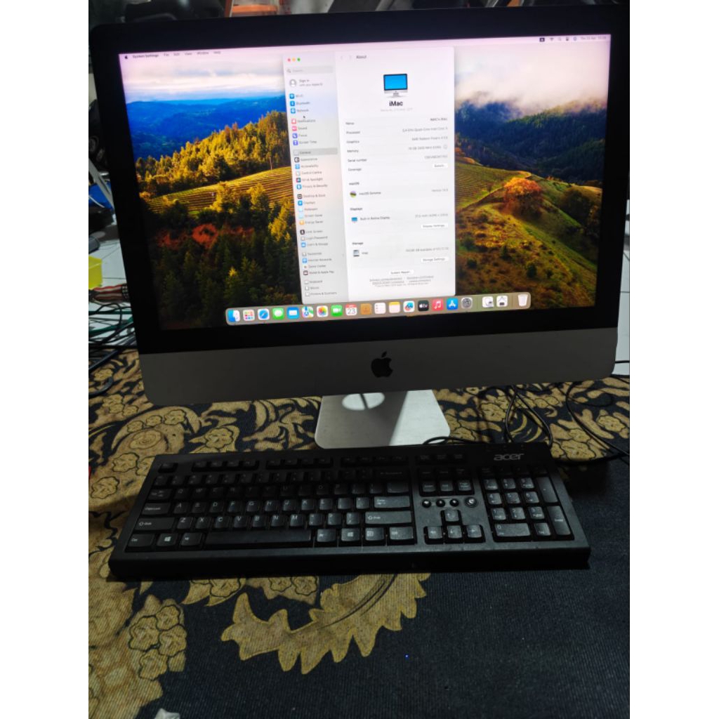 Apple iMac 2017 21inch 4k i5 16/128+500 GB Dual VGA Murah
