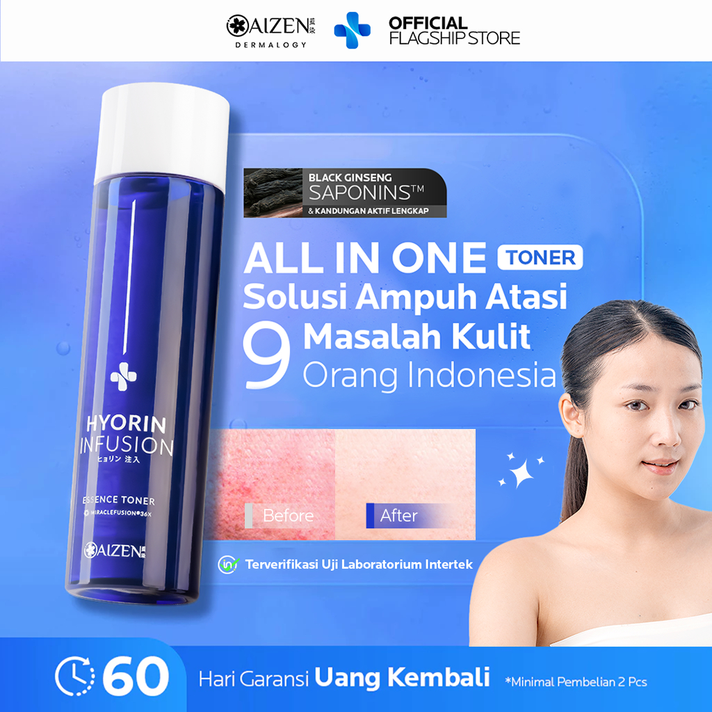 AIZEN - Hyorin Infusion Essence Toner - All-in-One Toner Pencerah Wajah, Jerawat, Bekas Jerawat, Bop