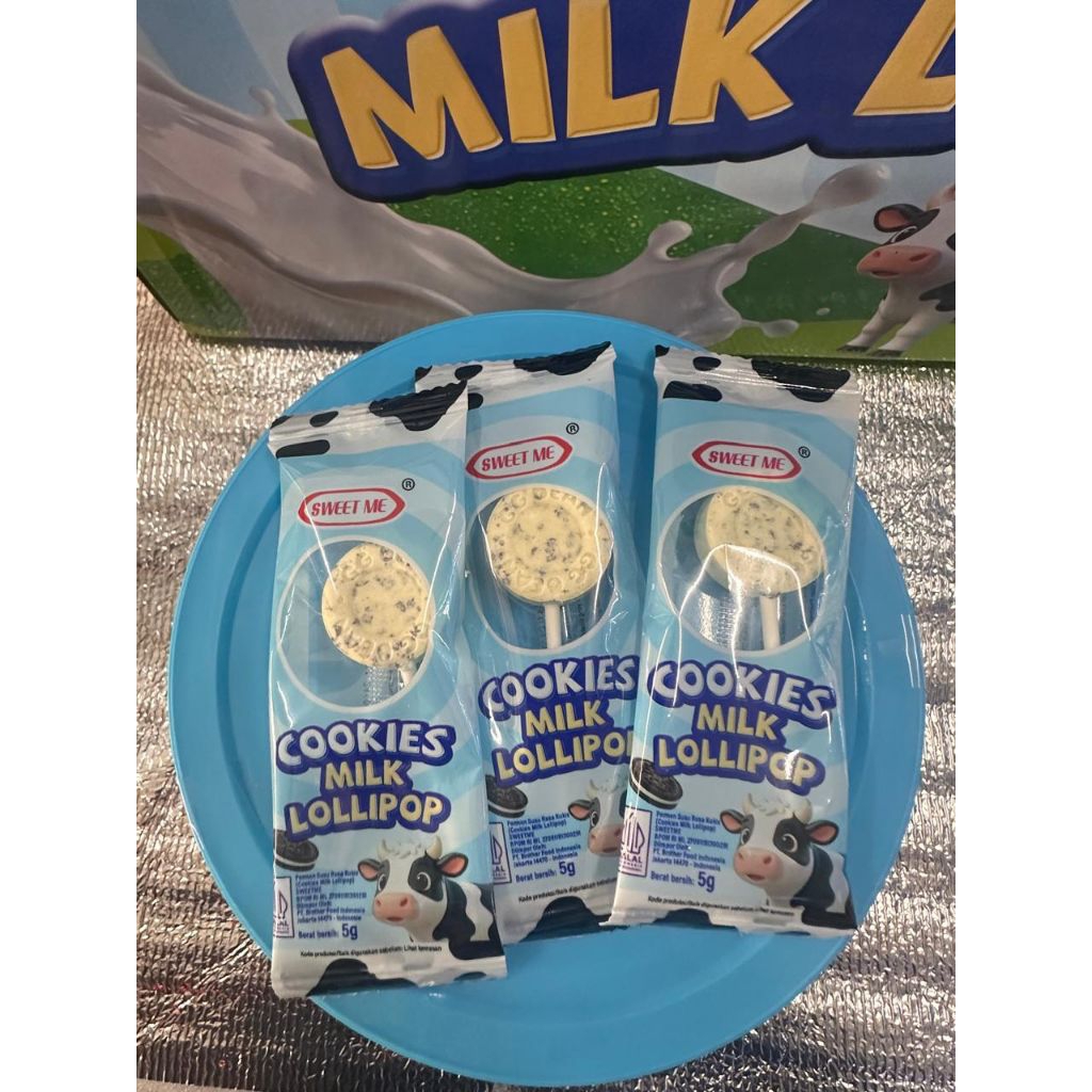 lollipop cookies milk rasa Oreo  susu 1 toples isi 50 pcs