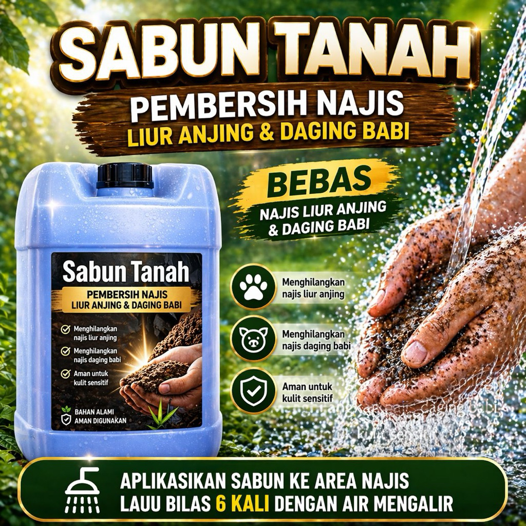 ST 5 LITER - Sabun Tanah Cair Sabun Anti Najis Sabun Penghilang Najis Liur Anjing Babi Wangi