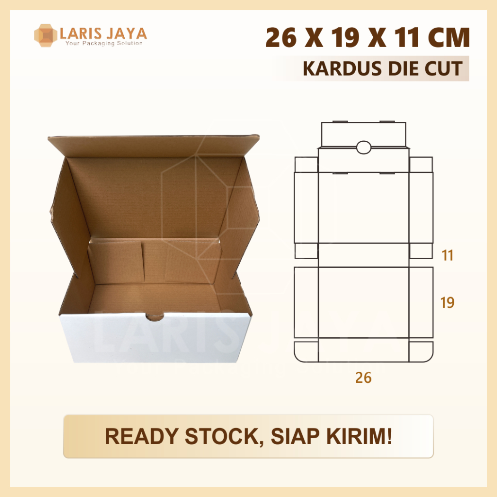 Dus Box Putih 26x19x11 CM Dus Sepatu Akesoris Sandal Handuk Baju Packaging Kemasan
