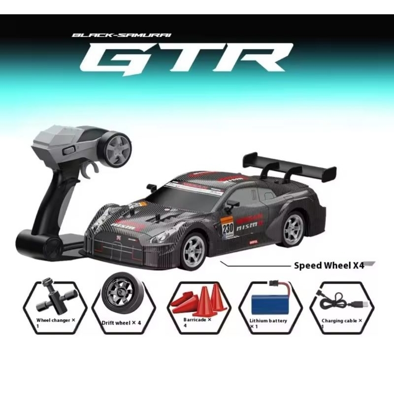 RC DRIFT GT500 NISSAN GTR SKALA 1/16 2.4ghz MAINAN REMOTE CONTROL DRIFT TERBARU 191