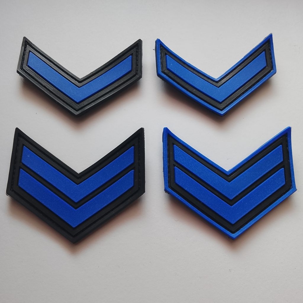 patch rubber 3d Pangkat TNI AU tempelan karet velcro/perekat kretekan karet
