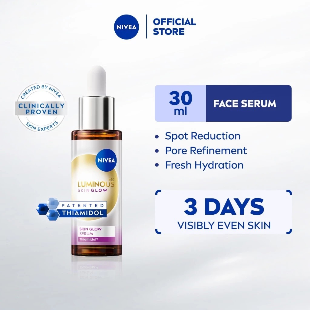 NIVEA Luminous Skin Glow Serum 30ml | Brightening Dark Spots & Visibly Even Skin in 3 Days