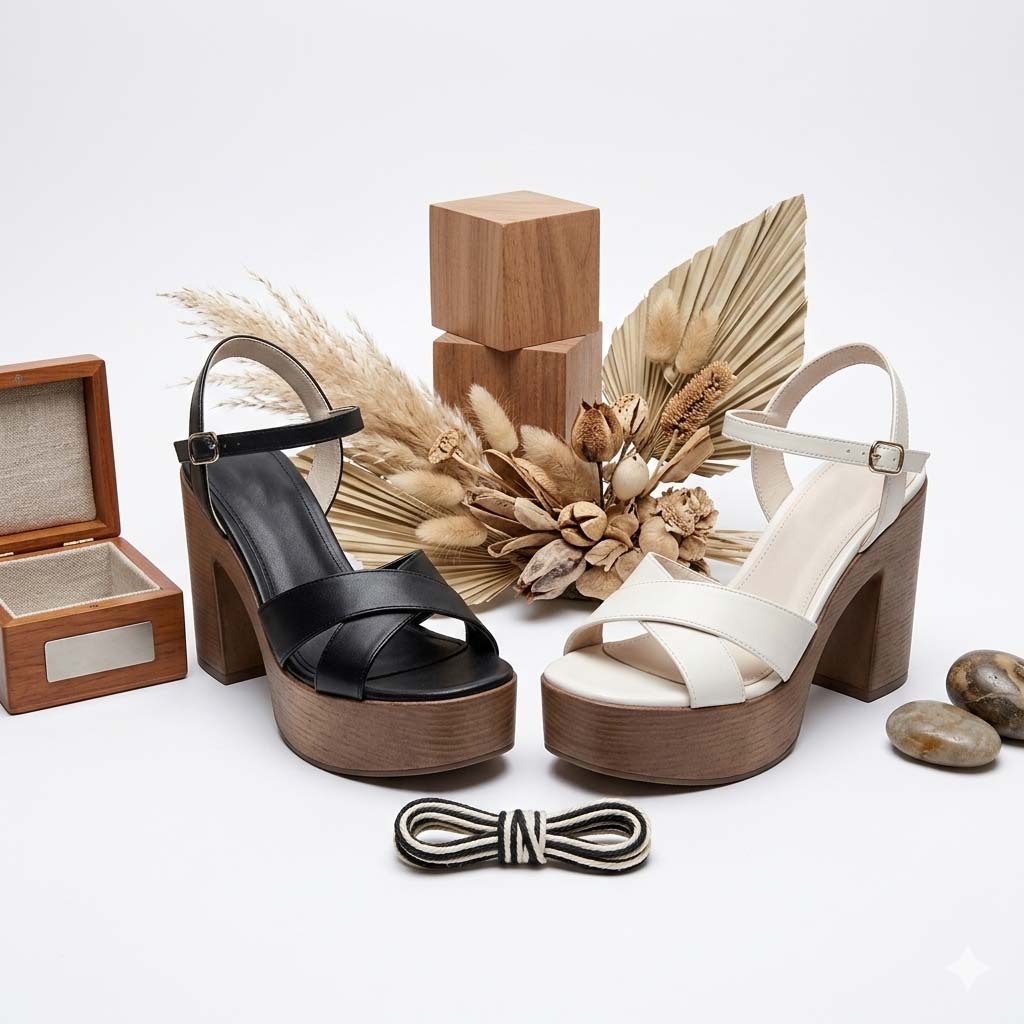 Sandal Wanita Platform S833 Ankle Strap