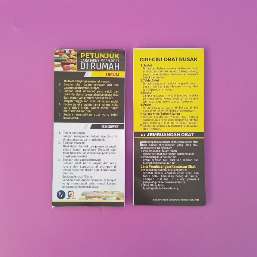 Flyer Cara Menyimpan Obat Dirumah | Flyer Dagusibu | Flyer Farmasi - Antibiotik