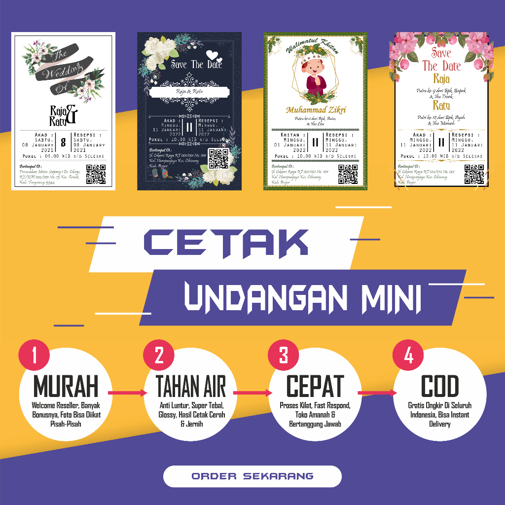 Cetak Undangan Mini Kopi 021-030 Pernikahan Khitanan Aqiqahan