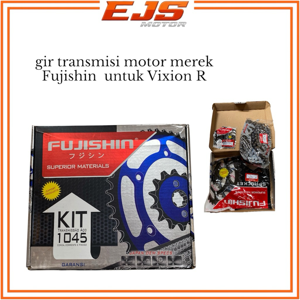 PAKET GIR (GIR SET) MOTOR MEREK FUJISHIN UNTUK VIXION R