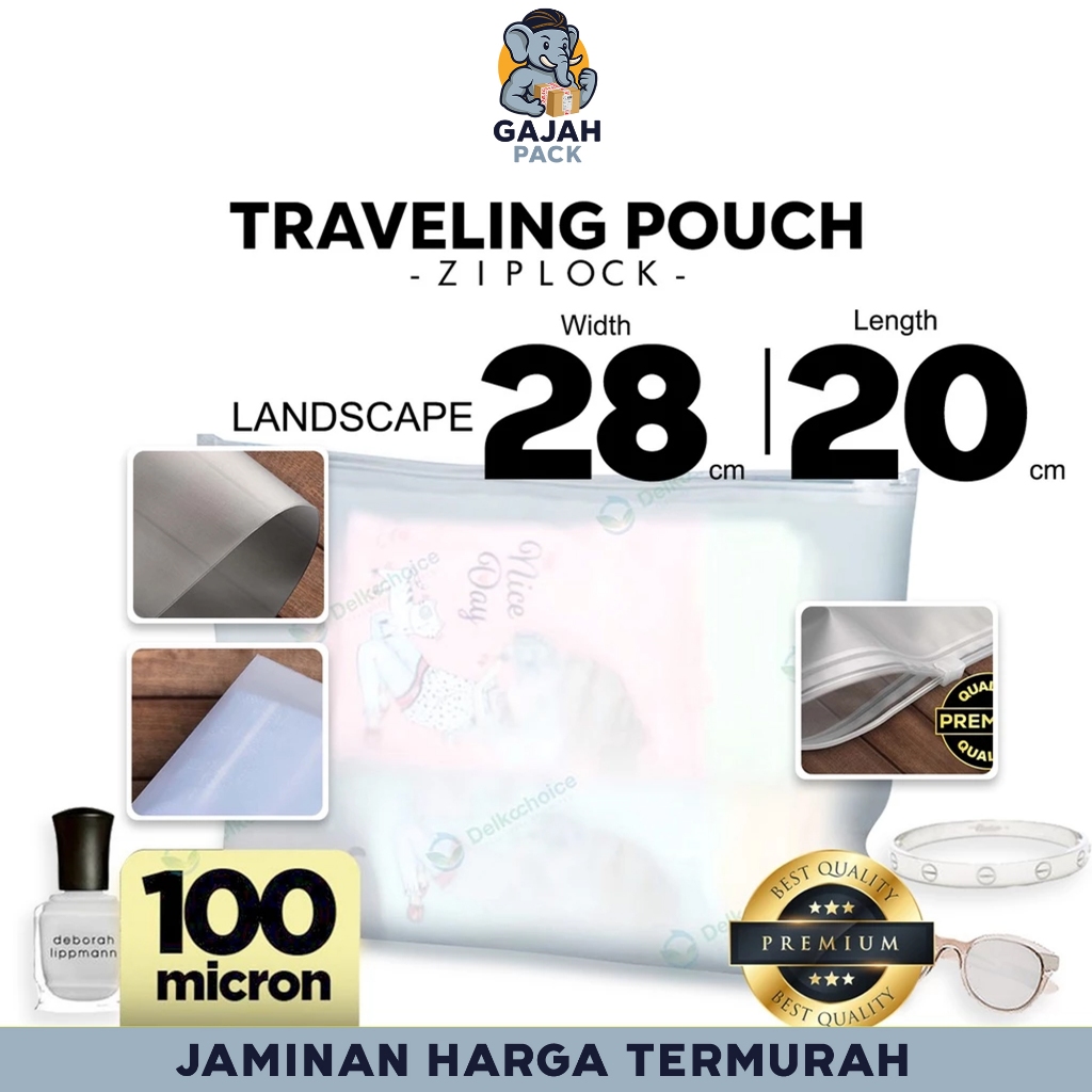 PREMIUM Travel Organizer 28x20cm Traveling Pouch Zipper Bag Organizer Delkochoice