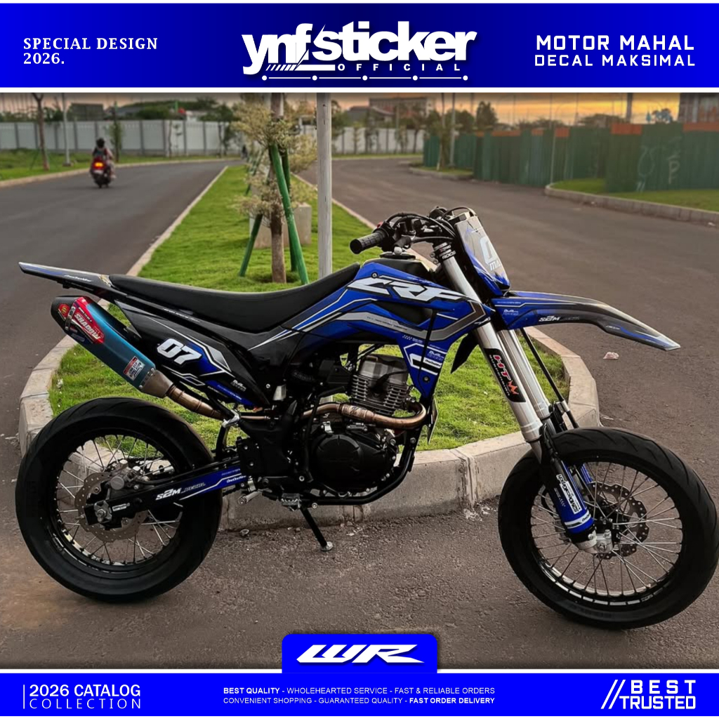 Decal Stiker CRF 150L Full Body Premium Keren Hitam biru bebas request