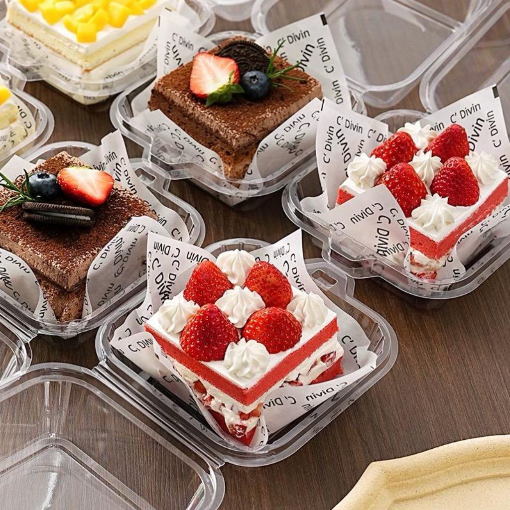 10pcs korean bento box dessert mika bento cake kue kotak box slice cake
