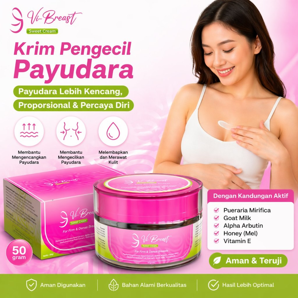 Violla Sweet Breast Cream - Cream Pengecil Payudara & Bokong Aman BPOM
