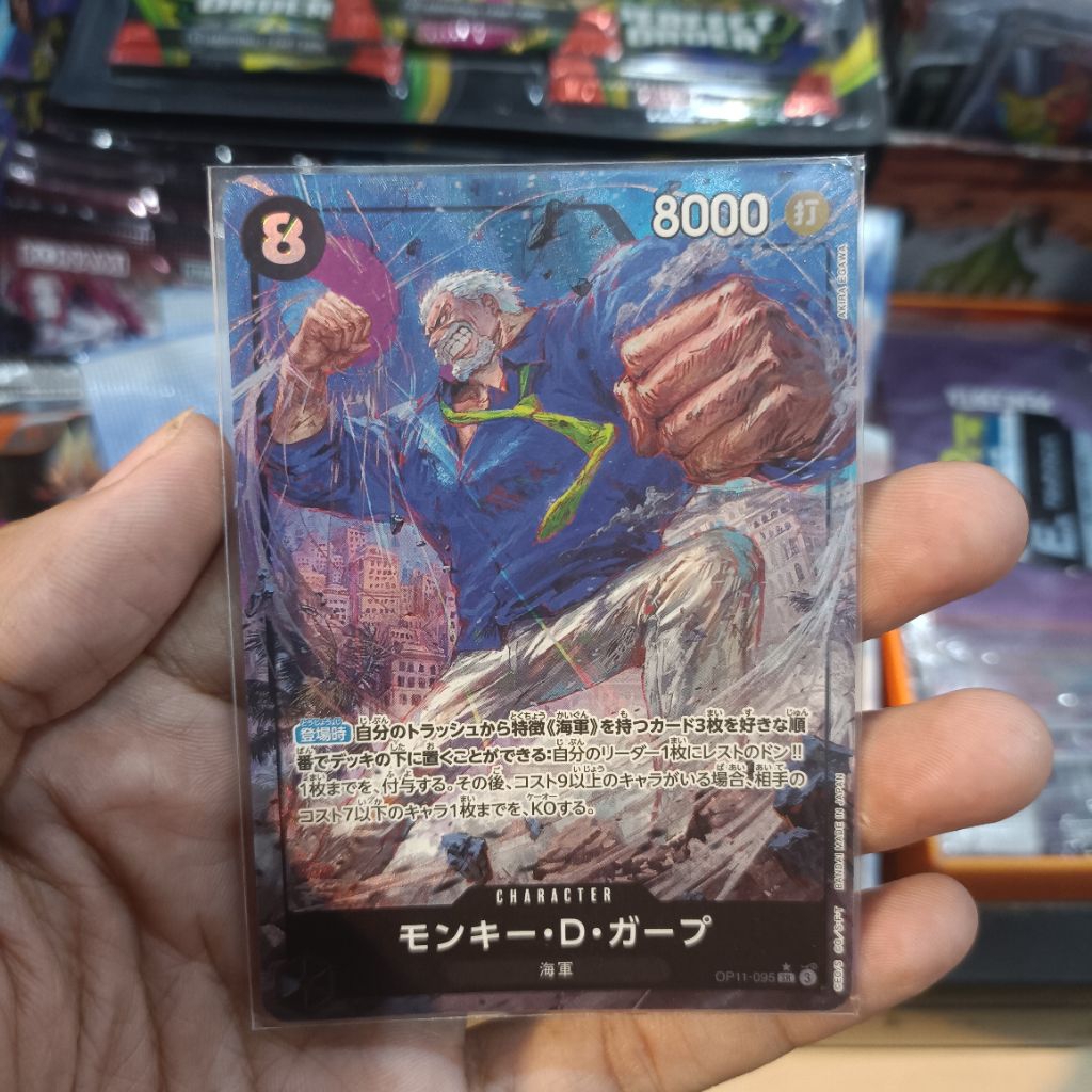 One Piece TCG OP11 Japan OP11-005 P-SR Monkey D Garp Parallel Kartu Single Card Games