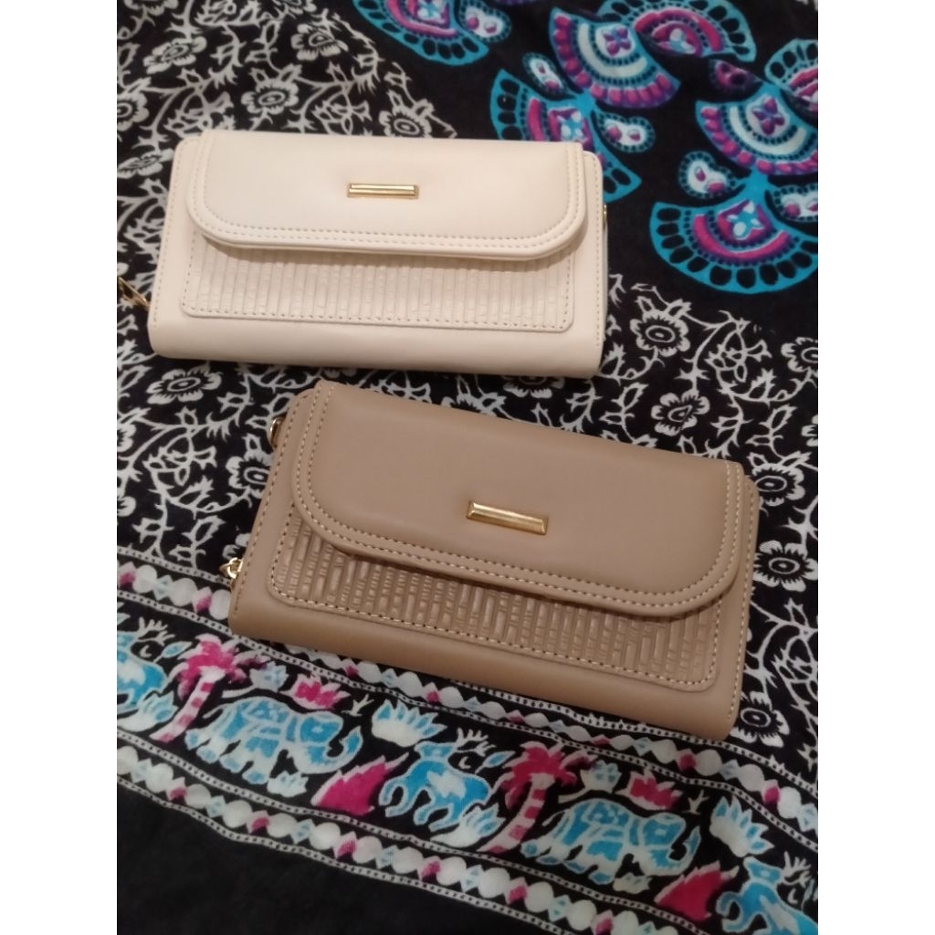 preloved tas dompet panjang tas hp dompet slingbag muat hp NEW (ada tali rantai)