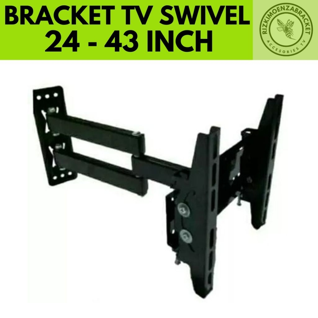 Bracket TV LED LCD Swivel 22 32 40 43 Inch Bisa Geser Kanan Kiri
