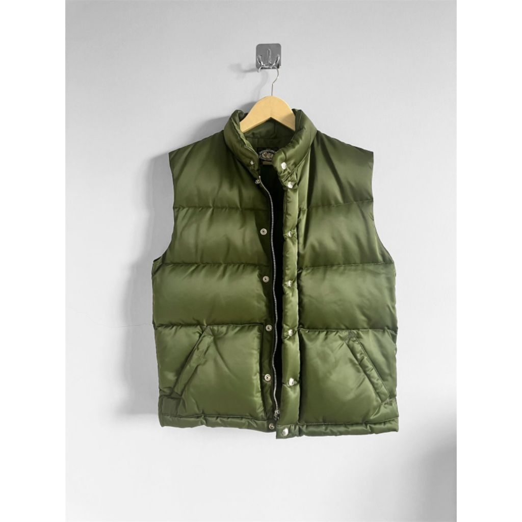 Joe McCoy MJ17166 Nylon Down Vest Olive Original