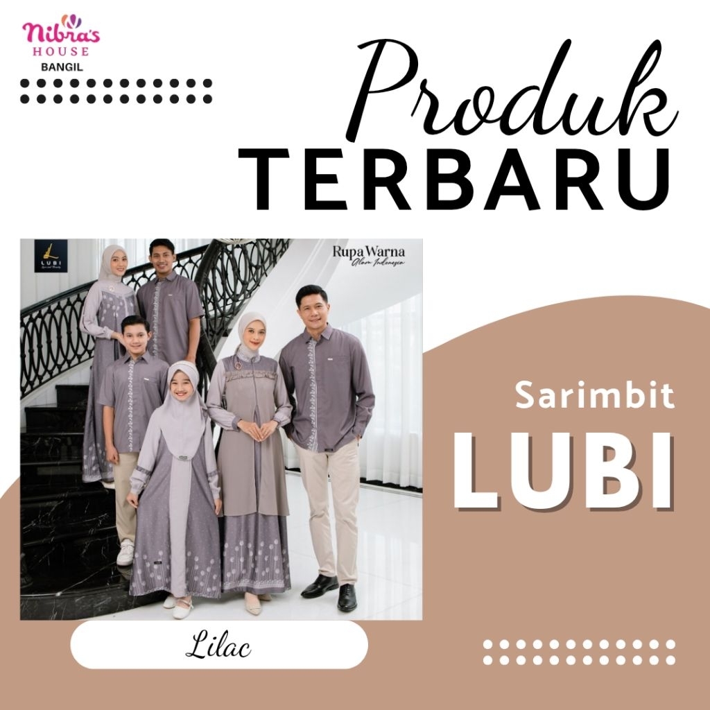 SARIMBIT LUBY TERBARU ARUNIKA LILAC GAMIS KELUARGA MURAH GAMIS IBU GAMIS KOKO ANAK